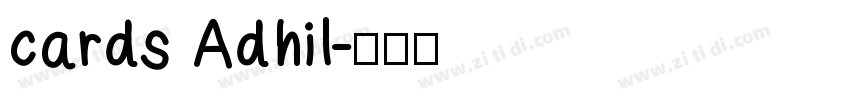cards Adhil字体转换